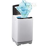 Portable Washing Machine WANAI Full-Automatic Portable Washer with 12lbs Load Capacity 6 Washing Programs Up Drainage 1.32 Cu.ft Top Load LED Display