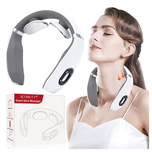 Masajeador de Cuello, Masajeador Electromagnético, Masajeador de Cuello Multifunción, Masajeador Inalámbrico Electrónico Puede Aliviar Rápidamente el Dolor Cervical