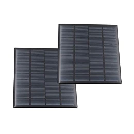 Treedix 2 st 9 V 2 W polysilikon solpanel lim solcell batteriladdare gör-det-själv solcell produkt mini liten solpanel modul kit polykristallin silikon inkapslad i vattentätt harts (9 V 2 W)
