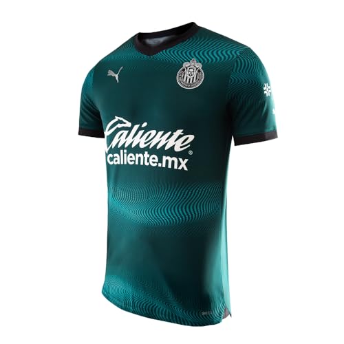 PUMA Chivas Men s Authentic Third Jersey 2023/24 (US, Alpha, Large, Regular, Regular, Emerald Green)