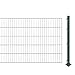 Einstabmattenzaun inkl. Pfosten zum Einbetonieren (Höhe: 100 cm, Länge: 2 m) | Einstabmatten in Grün | UV- und witterungsbeständig
