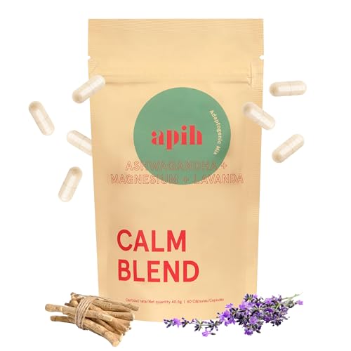 200mg Ashwagandha + Magnesio Bisglicinato + Lavanda + Vitamina C | Mejora Estado de Ánimo, Reduce...