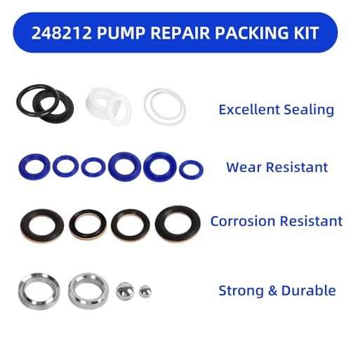 Image of 248212 Packing Pump Repair Kit Fit for Graco 695 /795 /3900 Airless Sprayers | Aftermarket Seal Accessories for Pump Maintenance and Repair.