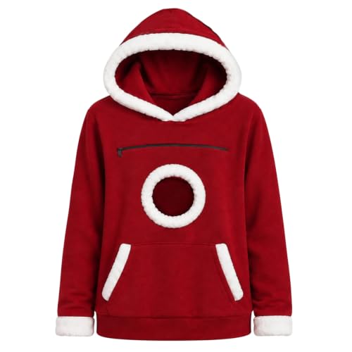 Cat Hoodie with Pouch Christmas Sweatshirt Kangaroo Pocket Dog Pouch Hoodie - image 5
