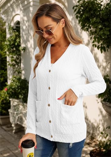 Grecerelle GREY CARDIGAN WOMEN Women'S Knit Cardigan Sweater Lightweight, Long Sleeve, Open Front, With Pockets thumb #2
