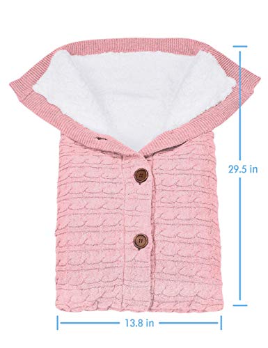 image for XMWEALTHY Unisex Infant Swaddle Blankets Soft Thick Fleece Knit Baby G