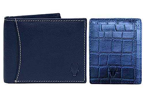 Image of WildHorn Blue Leather Men's Wallet (699710)