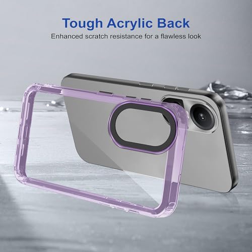 Image of amazon basics Back Case Cover for Oppo Reno 10 5G (TPU + PC Translucent Purple)