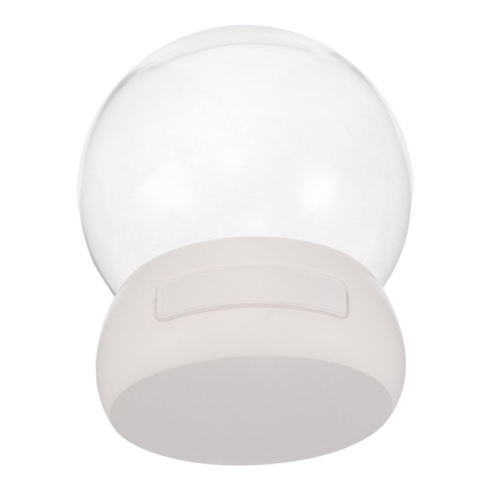 Cúpula de cristal pequeña con base blanca de resina para miniaturas y proyectos DIY 1