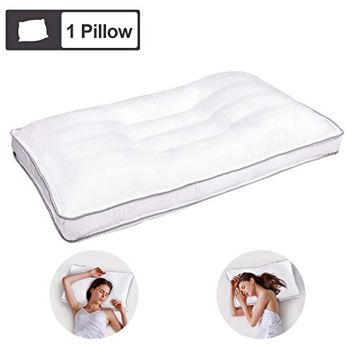 GOHOME Cervical Pillows Bed Pillows for Sleeping, Adjustable Contour Neck Pillow for Head