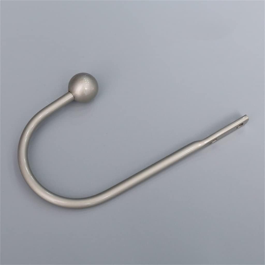 Solid U-Shaped Curtain Fixed Alloy Storage Hook Wall Hanging Decoration Accessories(Black)