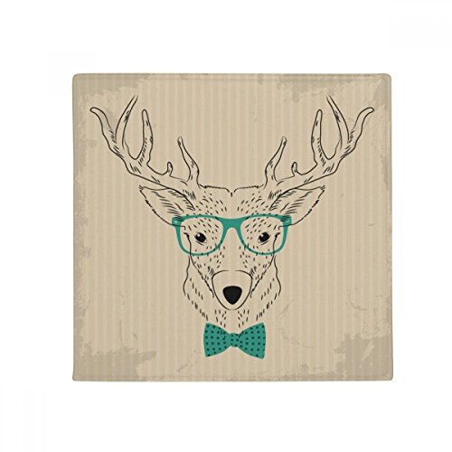 Cadeau original tapis carré de 80 cm au design de cerf géométrique - 2