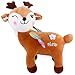 STOBOK Natale Carino Peluche Renna Tiro Cuscino Farcito Peluche Giocattolo Morbido Animale Bambola per Il Bambino Bambini Ragazze Compleanno Festa di Natale Favore Marrone