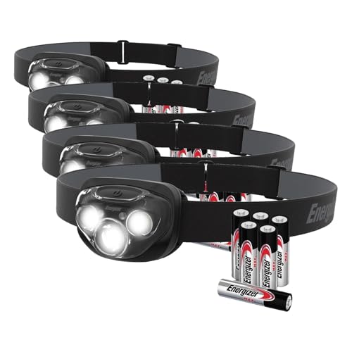 Image of Energizer LED Headlamp PRO, IPX4 Water Resistant Headlamps, High-Performance Head Light for Outdoors, Camping, Running, Storm, Survival LED Light for Emergencies (Batteries Included) (Pack of 8)