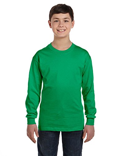Product of Brand Gildan Youth 53 oz Long-Sleeve T-Shirt - Irish Green - M - (Instant Savings of 5% & More)