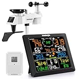 Sainlogic Stazione Meteo Professionale WLAN, Wireless Internet Smart WiFi, Display A Colori da...