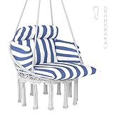 Outsunny Hammock Swing Chair, Outdoor Hanging Chair with Large Cushion, Cotton...
