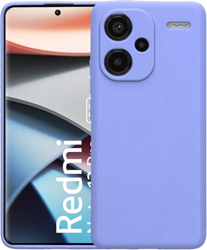 Image of DIZORO Compatible with Mi Redmi Note 13 Pro Plus 5G Back Cover with Upgraded Square Edges for Camera Protection Shockproof Flexible Matte Liquid Silicone Mobile Phone Case (Purple.)
