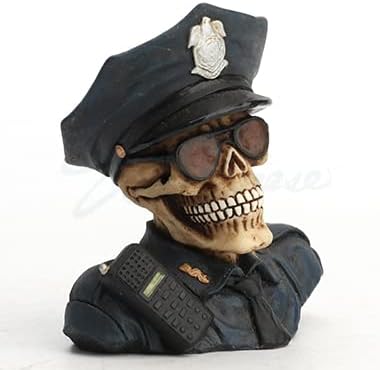 Miniatura 5 de Veronese Design Escultura de resina de medio busto de policía esqueleto de 2 38 pulgadas
