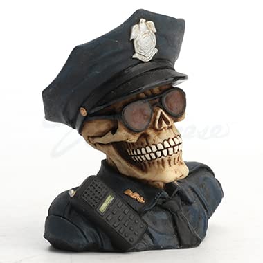 Busto de Resina Esqueleto Policía 2.38 Pulgadas miniatura 5