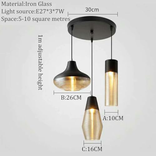 Lustre en verre suspendu ABC Qualité supérieure métal table de salon - 3