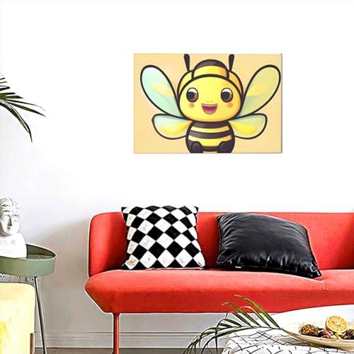 Impression sur toile d'abeille décoration murale moderne sans cadre