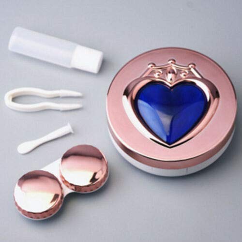 FidgetGear Anime Sailor Moon Heart Contact Lenses Box Glasses Lens Case Holder Cosplay Gift BLUE & Pink