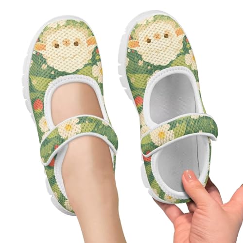 Cartoon Children's Single Buckle Casual Shoes Girls Slip On Outdoor Shoes Breathable Waking Shoes Lightweight Travel Shoes for Little Kids SizeUS 11-152