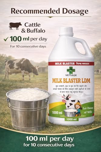Image of Milk Blaster LDM Cattle Feed Supplement, Nutritional Mineral Mix and Additive for Dairy Livestock and Large Animals for Use in Daily Feed Rations | 1000 ml