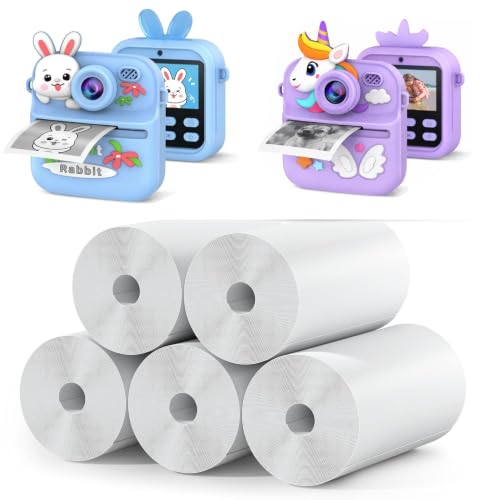 Image of Cason Pack of 5 Rolls for Instant Camera for Kids with Print,Premium 5 Paper Roll Refill,Scratch-Resistant, BPA Free, Suitable for All Instant Print Camera for Kids (White) (Only Rolls)