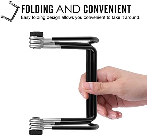 MoKo Foldable Tablet Stand, Adjustable Portable Metal Holder Cradle for 9-12.9" Tablets, Compatible with iPad Pro 11/12.9 2022, iPhone 14/14 Plus/14 Pro Max,Fit with Steam Deck, Black