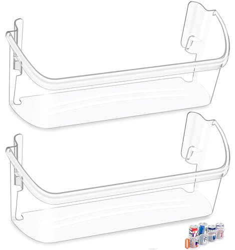[2 PACK] UPGRADED 242126602 Refrigerator Door Bin Shelf Replacement For Frigidaire Door Shelf Replacement -LFSS2612TF0 LFSS2612TF4 Frigidaire Door Bin Bottom Shelf Parts 2421266 PS12364199 Shelves
