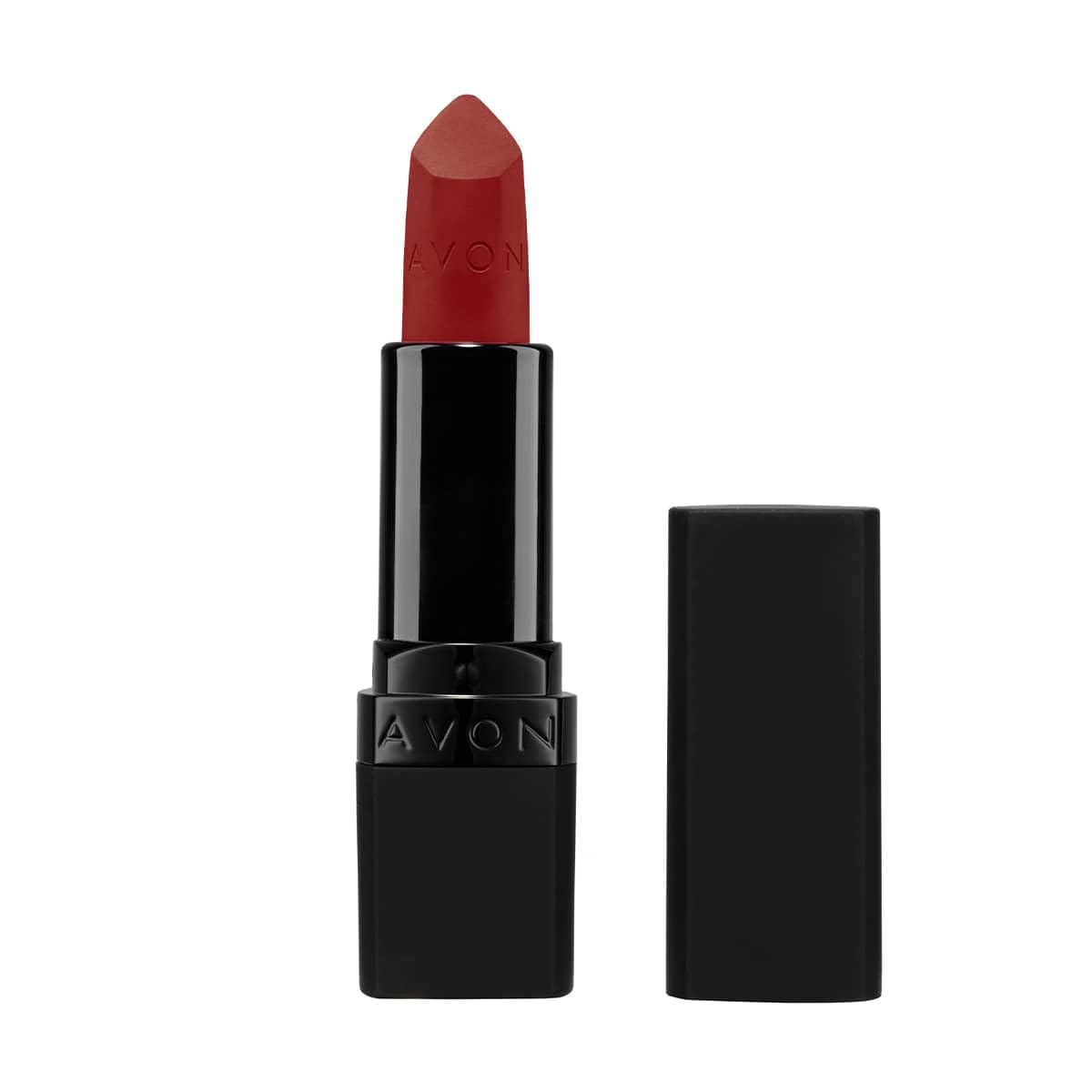 AVON Barra de Labios Ultra Matte - Tono Red Supreme - Enriquecido con Vitamina E, Aceite de Aguacate y Aceite de Sésamo - Cobertura Cómoda - No se cuartea ni se seca - SPF 15 - Color Rojo Oscuro