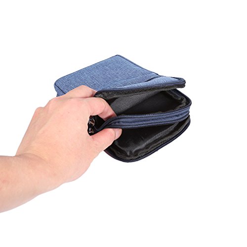 Cell Phone Belt Clip Pouch for Men Cell Phone Waist Bag Blue - Image 4