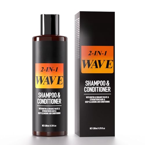 gowwim Wave Shampoo for Black Men Shampoo & Conditioner for Black Men Curl-Enhancing Formula Deep...