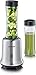 SEVERIN Smoothie Mix & Go, 600 ml, ca. 300 W, Inkl. 2 Trinkbehälter mit Deckel, SM 3739, Edelstahl/Schwarz