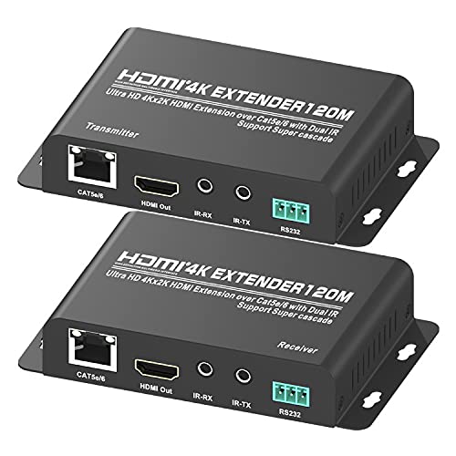 Extensor HDMI 4K en serie para conectar múltiples pantallas a 120 metros por Cat5e y Cat6