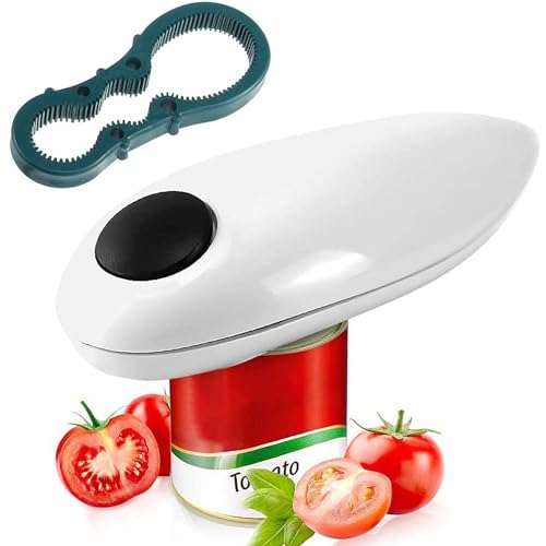 Sonhomay Electric Can Opener, Automatic Can Opener for Kitchen, Portable Automatic Tin Opener with One Touch Switch, Battery Operated Handheld Can Opener for Most Can Sizes, Food Safe Kitchen Gadgets