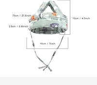 Vista 5 de Casco de seguridad para bebé, protección para la cabeza, de algodón, transpirable, ajustable, sin golpes, protector de cabeza para caminar y gatear