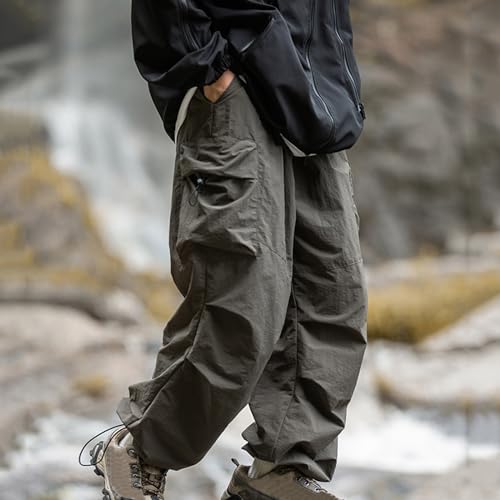 Men's Joggers Pants Casual Baggy Drawstring Tapered Sweatpants Cargo Hippie Streetwear Loose Fitted Bound Feet Sweatpant4