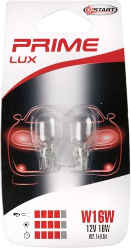 START - 2 x Bombillas de Cristal para Coche W16W, 12 V, 16 W