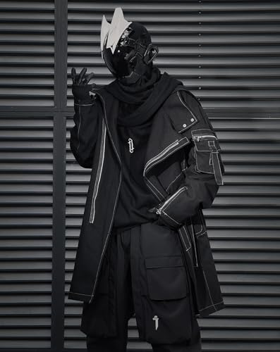 Niepce Inc Japanese Techwear Streetwear Zip Up Trench Coat Men2