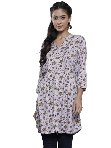 Image of One femme Women's Pleated Printed Tunic Shirt