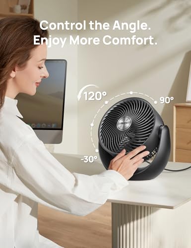 image for Dreo Fan for Bedroom, Table Air Circulator for Whole Room, 11 Inch, 40