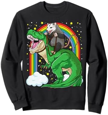 Possum Shirt Opossum Riding Dinosaur T Rex Trash Garbage