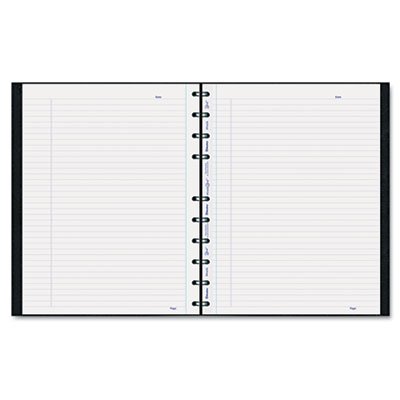 Miraclebind Notebook, College/Margin, 11 X 9 1/16, White, Black Cover, 75 Sheets #TOP1