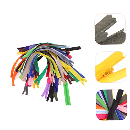 TEHAUX 288 Peças Zíper Invisível De Metal Laços Zip DIY Zíperes Alça De Zíper Puxadores De Costura D