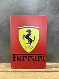 - Plaque métal vintage publicitaire rétro ferrari