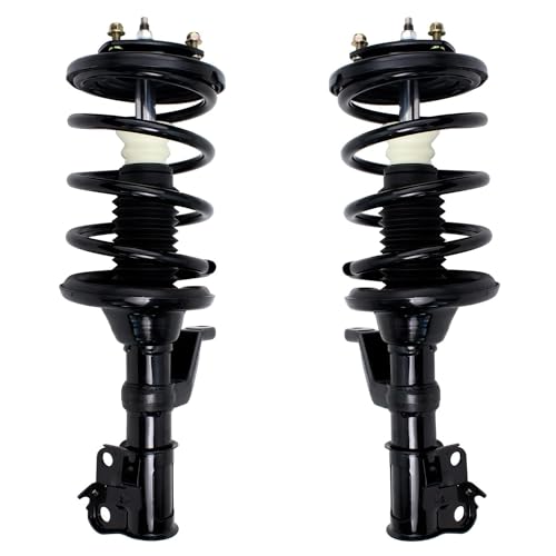 Image of Detroit Axle - 2pc Front Struts for 2003-2011 Honda Element, Complete Strut w /Coil Spring Assembly 2004 2005 2006 2007 2008 2009 2010 Replacement Suspension Struts Shocks Assembly