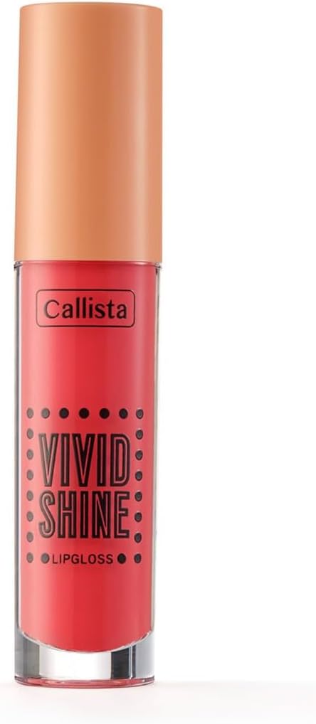 Callista Vivid Shine Lipgloss Lip Gloss with Moisturizer 102 Candied Peach, Orange